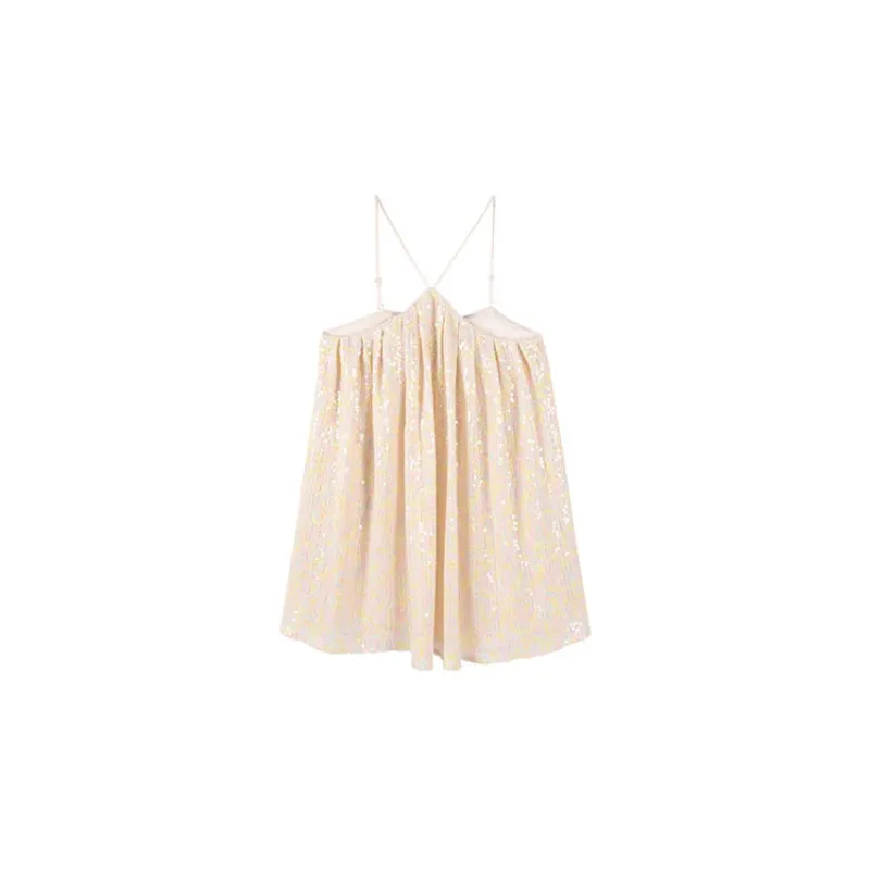 CARIEDO Slip Dresses Women's Candy Box Floral Sequins-1