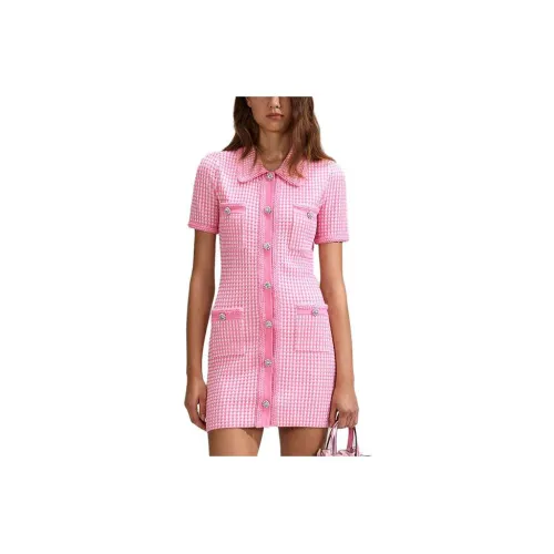 Self-portrait Short-Sleeved Dresses Women's Pink