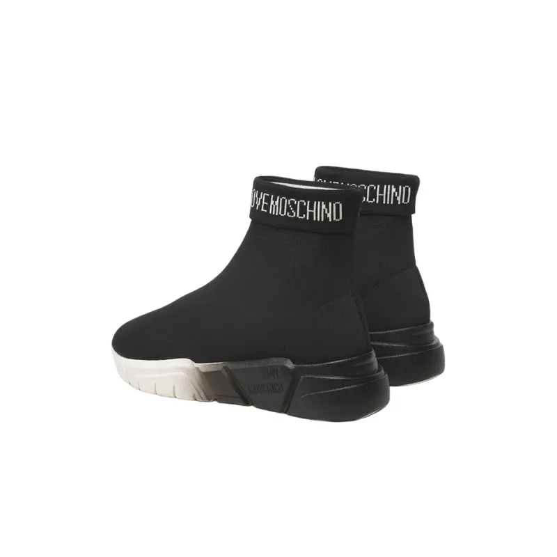 LOVE MOSCHINO High Top Sports Casual Shoes Women's Black-3