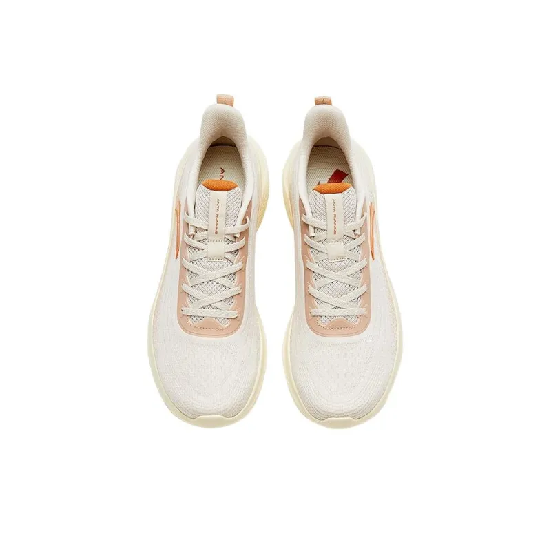 Anta Anti Slip Wear Resistant Low Top Running Shoes Men's White Brown-2