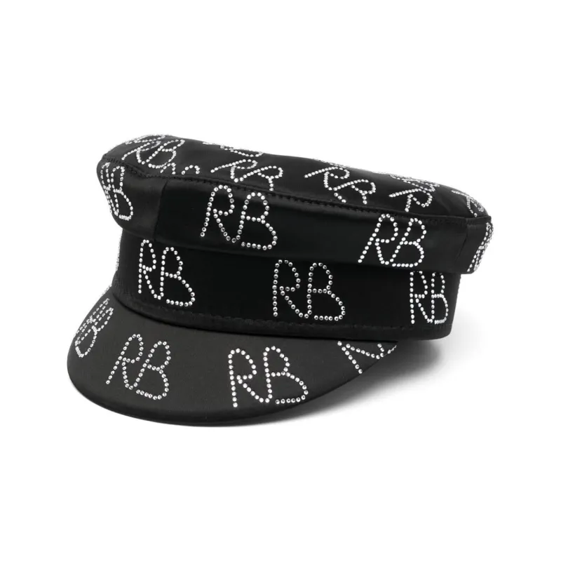 RUSLAN BAGINSKIY Crystal embellished Baker Boy Hat-0