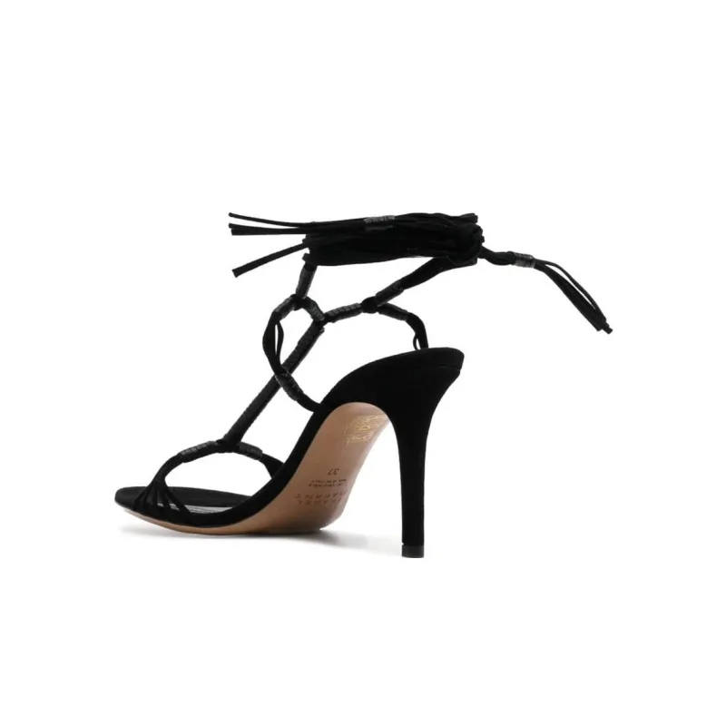 ISABEL MARANT Arja 95mm Suede Wrap Sandals-3