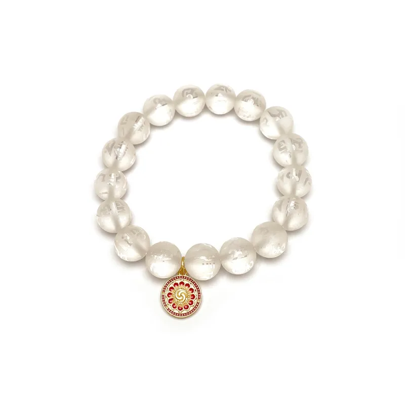 MOUNTAINS AND MANS White Crystal Bracelets Unisex-7