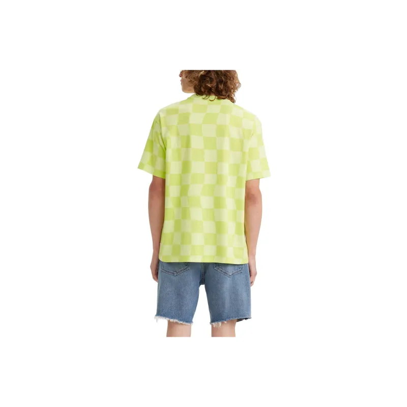 Levis T-Shirts Men Yellow Green-1