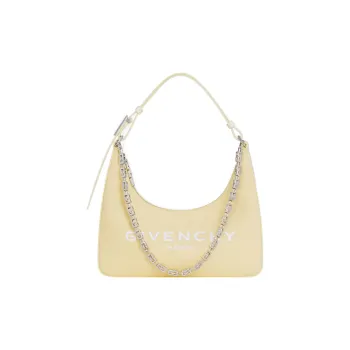 Givenchy Washed Cotton Canvas One Shoulder Handbags Small Size Women's Light Yellow