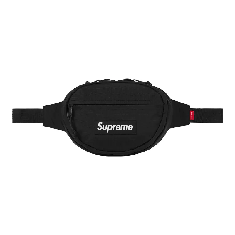 Supreme FW18 Fabric Sling Bag, Crossbody Bag, Fanny Pack Regular Unisex Black-0