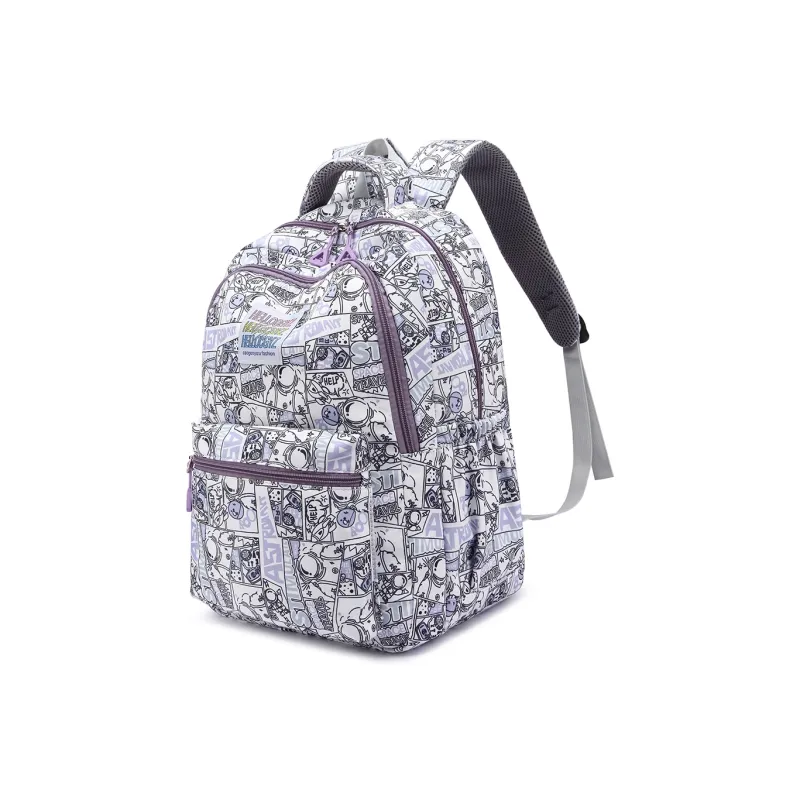 NOMK Nylon Canvas Portable Backpack Unisex Multicolor-14