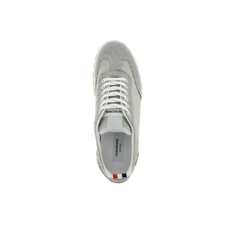 THOM BROWNE Lace Up Frayed Sneakers-2