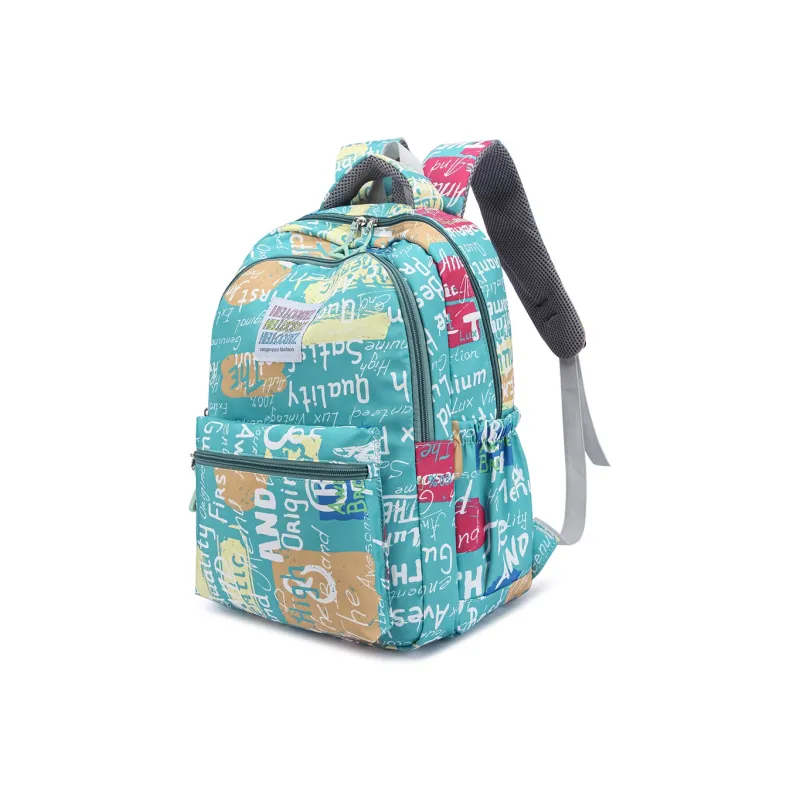 NOMK Nylon Canvas Portable Backpack Unisex Multicolor-1
