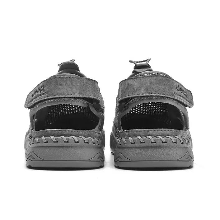 Jeep Breathable River Trekking Shoes Men's Gray-3