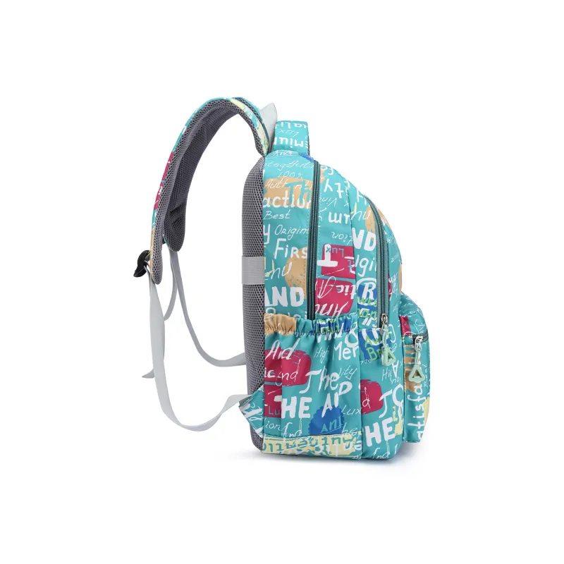 NOMK Nylon Canvas Portable Backpack Unisex Multicolor-2