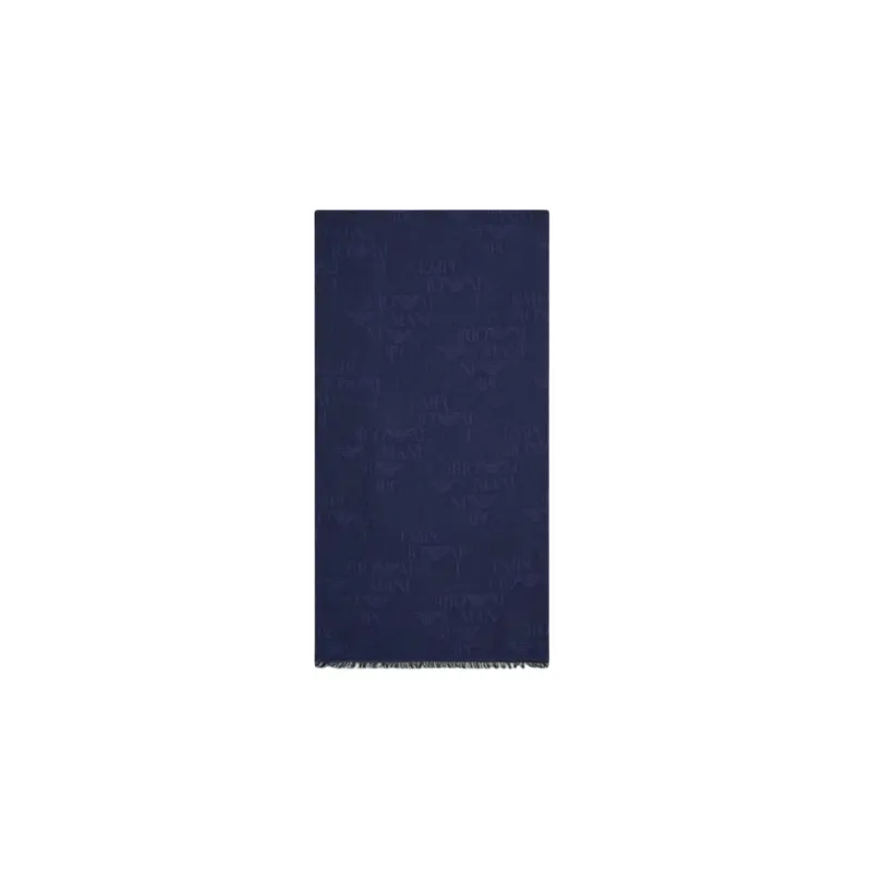 EMPORIO ARMANI Knit Scarves Unisex Blue-0