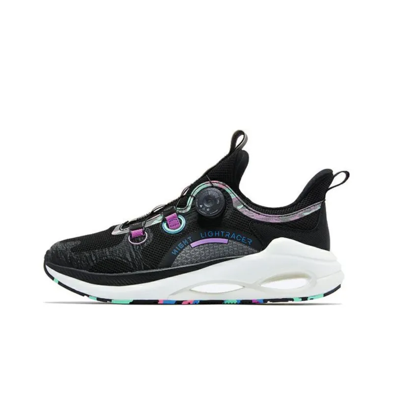 QIAODAN Lightweight Rebound Low Top Running Shoes Men's Black Purple-0