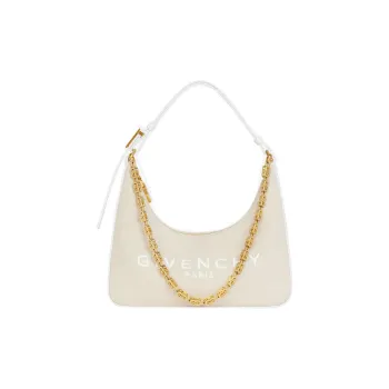 Givenchy Cotton Canvas With Leather Handbag Shoulder Bag Women's Natural Beige