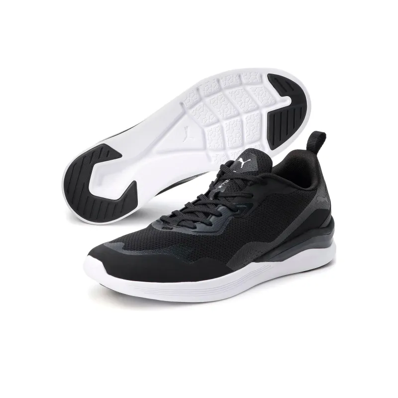 PUMA Lqd Flash Anti Slip Wear Resistant Low Top Running Shoes Men's Black White-2