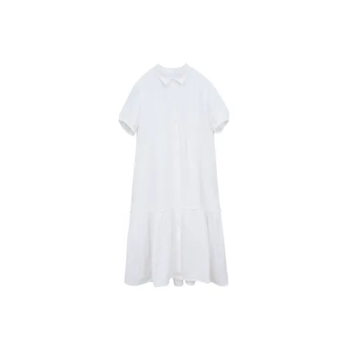 LE BEMIO Short-Sleeved Dresses Women's White