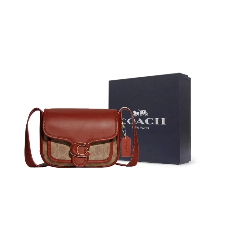 COACH Tabby Cow Leather Shoulder Bag Crossbody Bag Medium Size Women's Tan-5