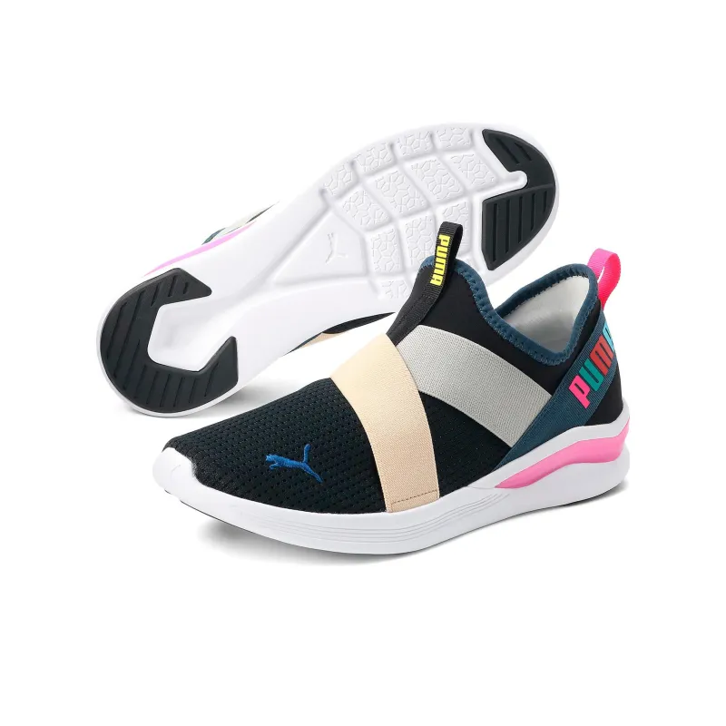 PUMA Lqd Flash Anti-Slip Wear-Resistant Low-Top Running Shoes Unisex Black Beige Gray-2