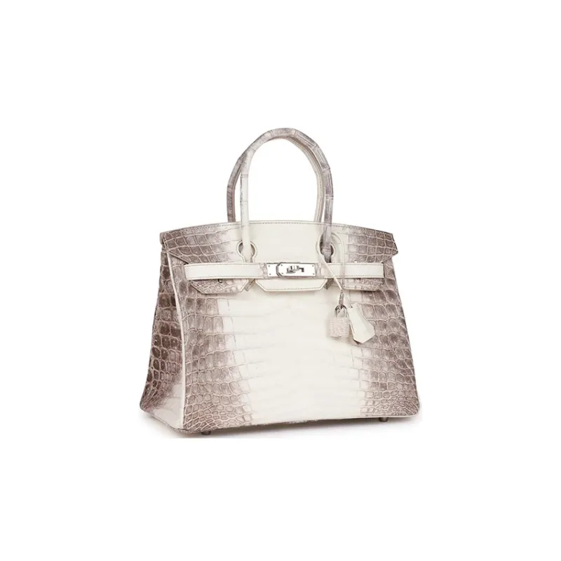 HERMES Crocodile Leather Birkin Bag Handbag Regular Women's Beige-2