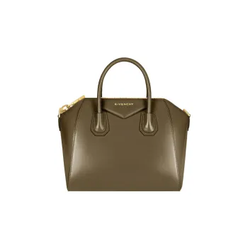 GIVENCHY Antigona Cow Leather Shoulder Bag Crossbody Bag Handbag Small Size Women's Dark Khaki