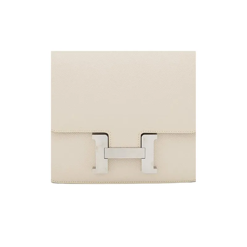 HERMES Constance Epsom Leather Shoulder Bag Crossbody Bag Regular Women's 10 Craie Milkshake White-5
