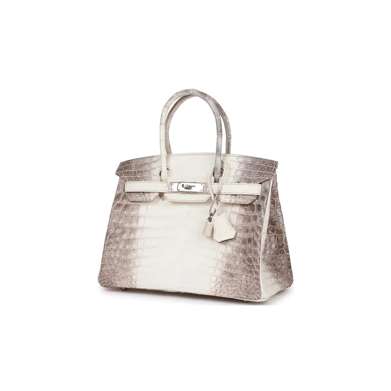 HERMES Crocodile Leather Birkin Bag Handbag Regular Women's Beige-1