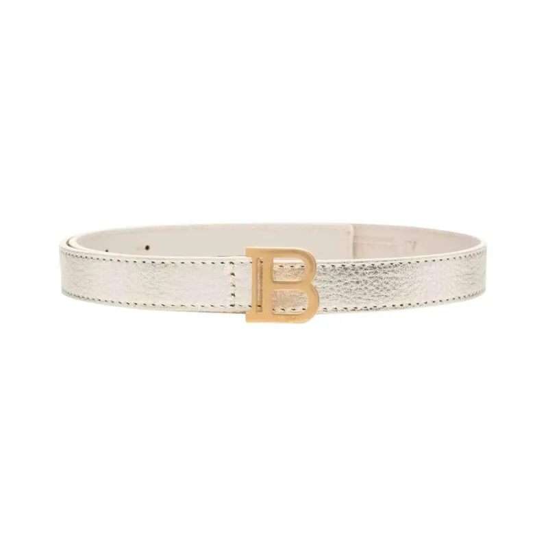 BALMAIN Leather Belts Kids Gold-0