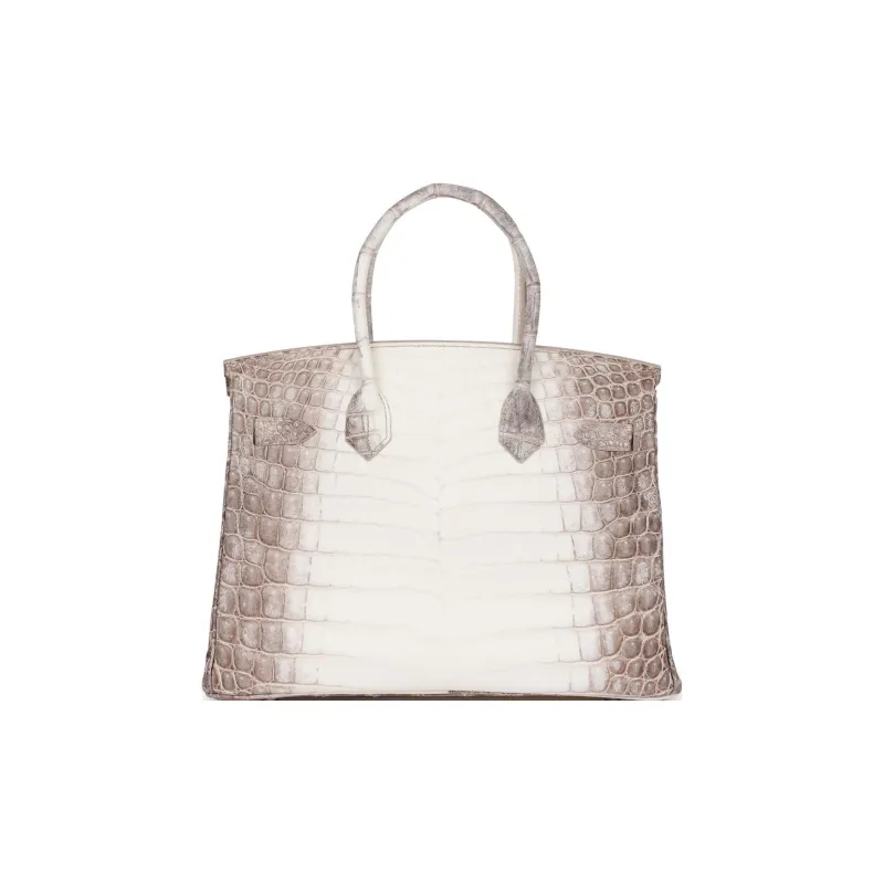 HERMES Crocodile Leather Birkin Bag Handbag Regular Women's Beige-4