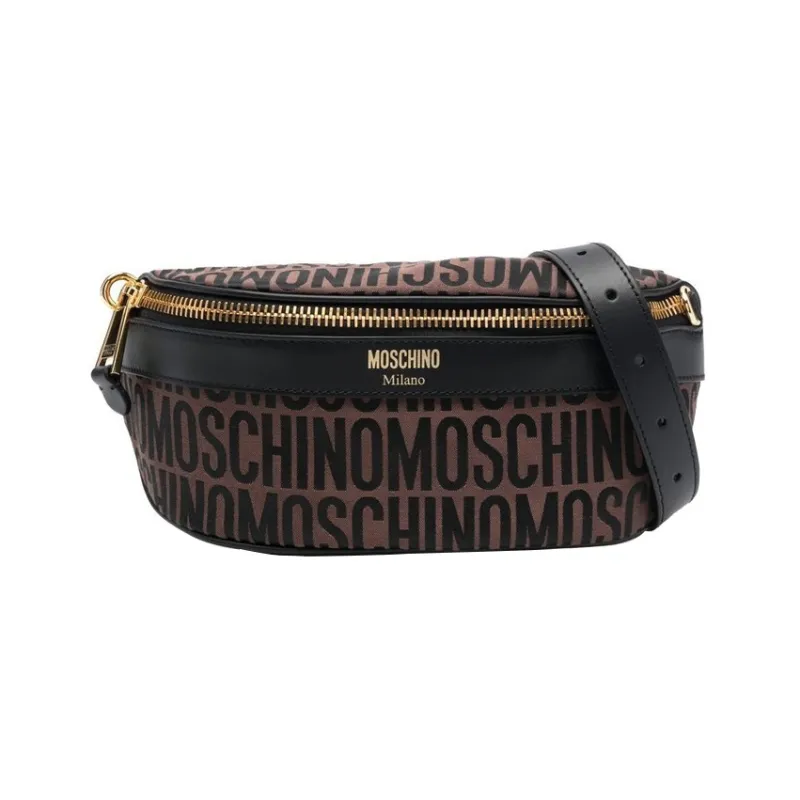 MOSCHINO Jacquard-logo Motif Belt Bag-0