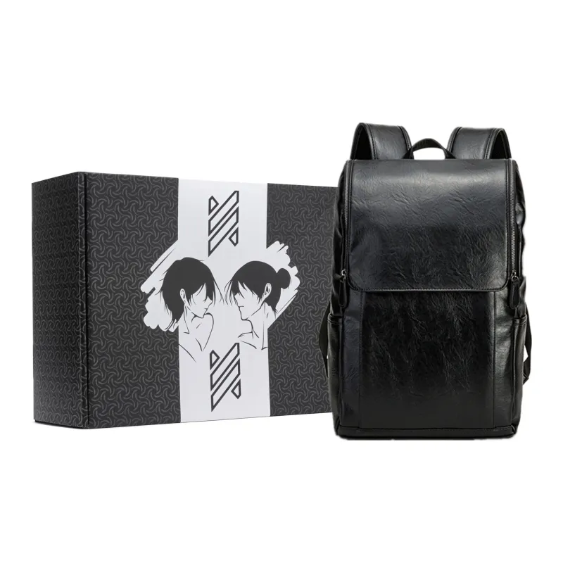 NOMK PU Backpack Regular Men's Black-5