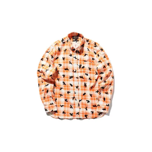 Beams Shirts Men Orange