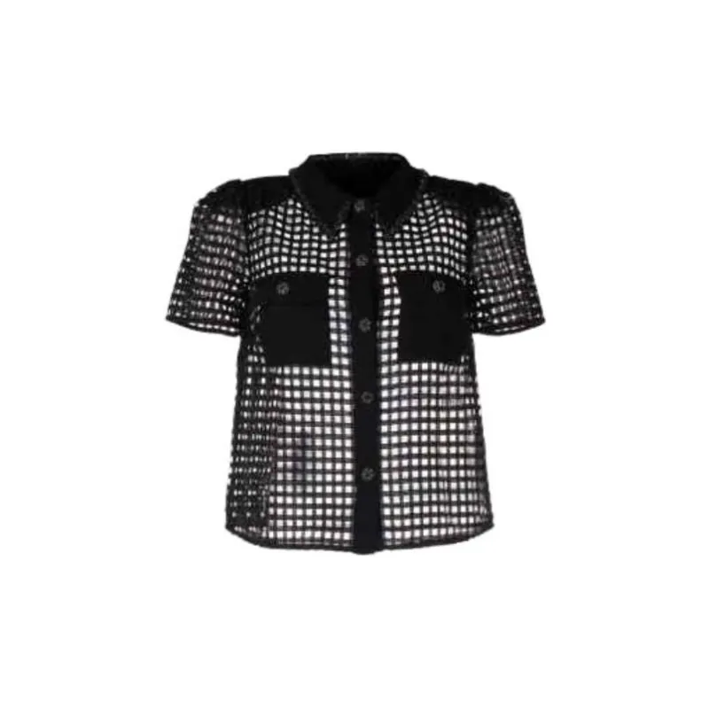 Self portrait Shirts Women's Classic Black-2