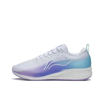 LiNing Red Hare 6 Anti Slip And Wear Resistant Breathable Low Top Running Shoes Women's White Blue Purple