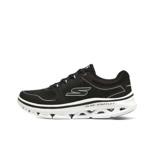 Skechers Go Run Glide-Step Running Shoes Men Low-Top Black/White