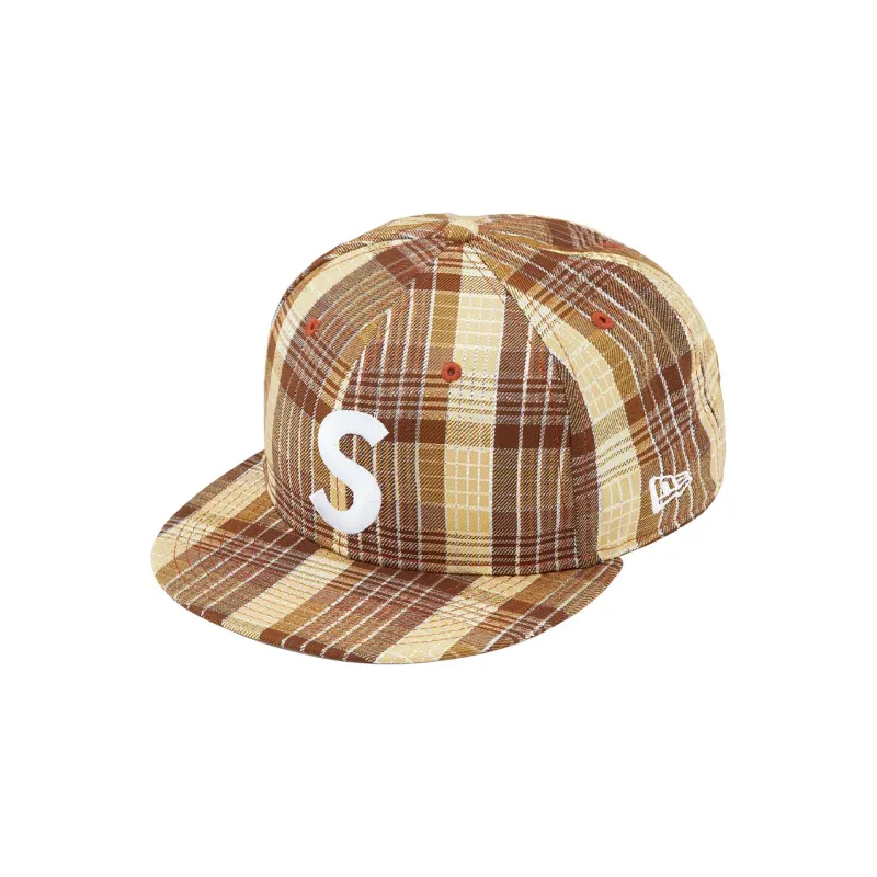 Supreme Metallic Plaid S Logo New Era Hat-3