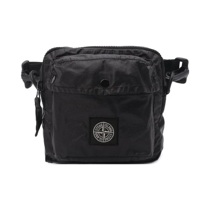 STONE ISLAND Cotton Small Square Bag Shoulder Bag Crossbody Bag Regular Men's Black-0