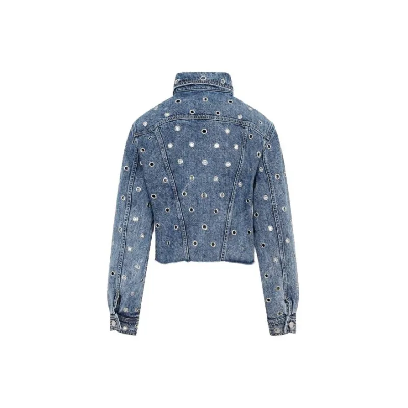 Alaia Denim Jackets Women's Dark Blue-1