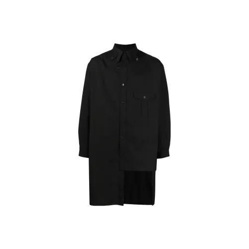 Yohji Yamamoto Asymmetric-hem Cotton Shirt