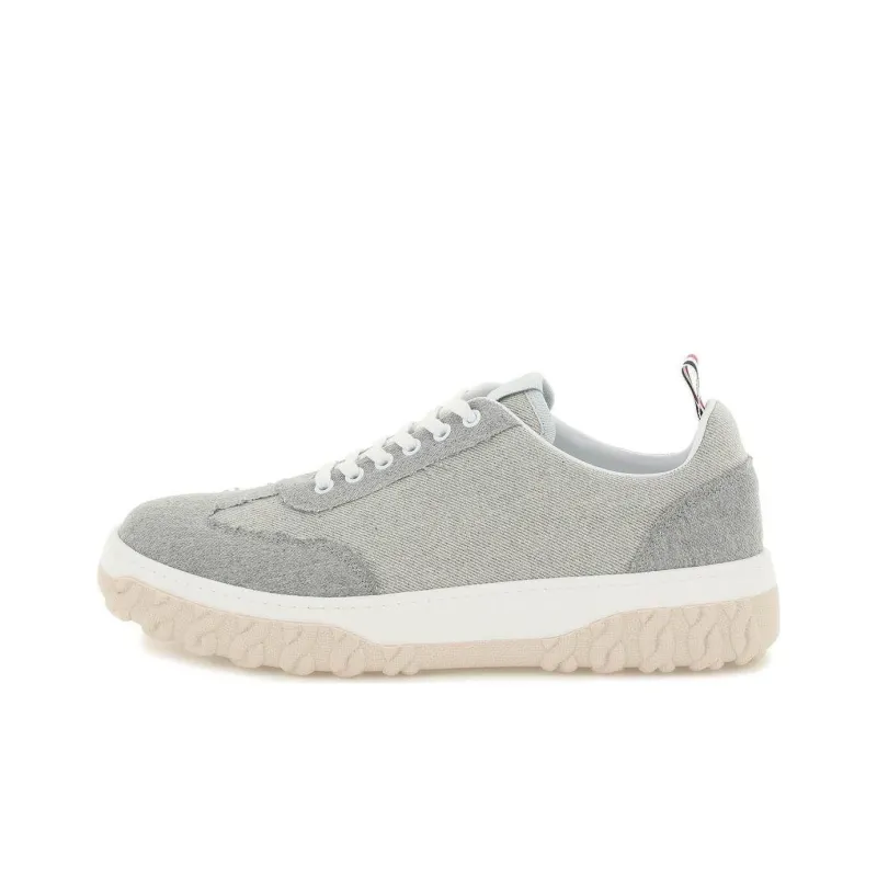 THOM BROWNE Lace Up Frayed Sneakers-0
