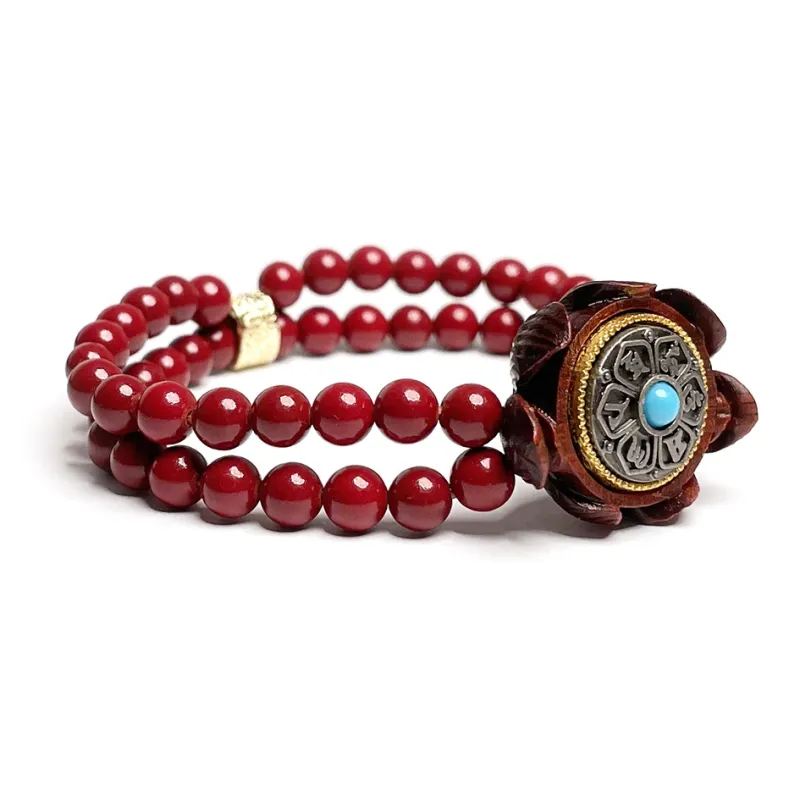 MOUNTAINS AND MANS Reconstructed Cinnabar Bracelets Women's-2