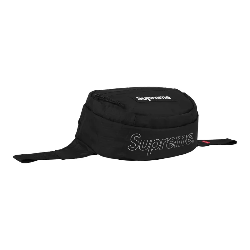 Supreme FW18 Fabric Sling Bag, Crossbody Bag, Fanny Pack Regular Unisex Black-2