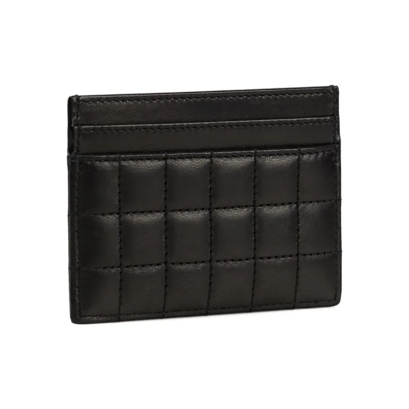 SAINT LAURENT Sheepskin Card Holder Women's Black-3