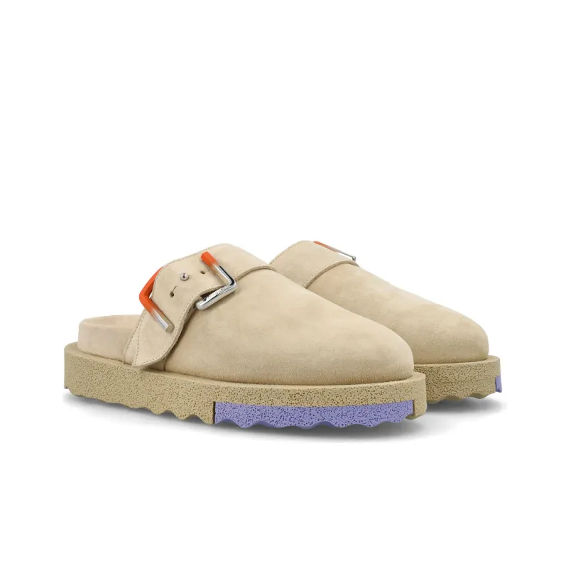 OFF WHITE Spongesole Clogs Beige Purple-2