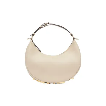 FENDI Fendigraphy Calfskin Handbag, Shoulder Bag Women's Gold