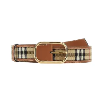 Burberry Checked Pattern Buckle Belt