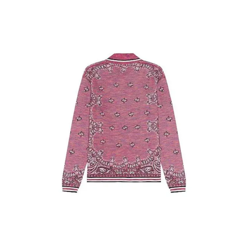 AMIRI Space Dye Bandana Long Sleeve Polo-1