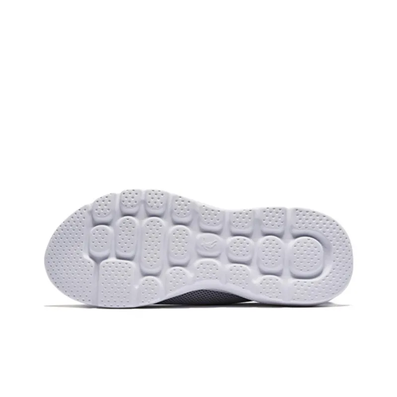 QIAODAN Breathable And Resilient Low Top Running Shoes Men's Gray White-5