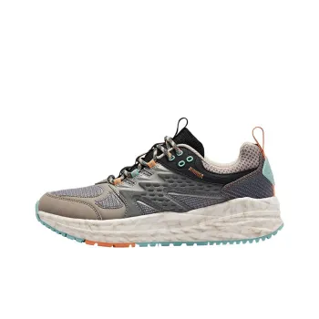 QIAODAN Ice Marks Slip Resistant Lightweight Rebound Low Top Casual Shoes Men's Gray Cyan