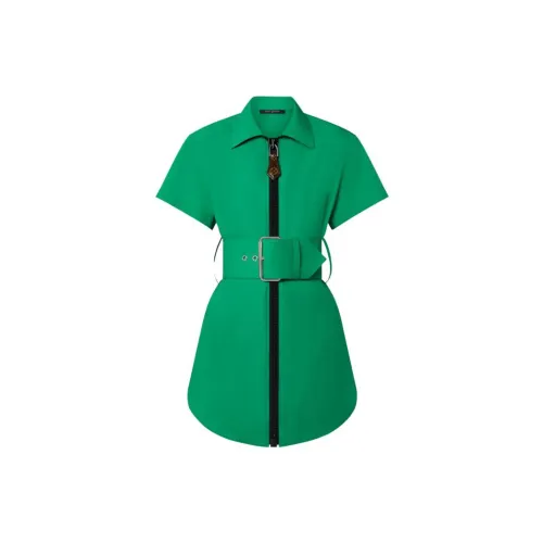 LOUIS VUITTON Short-Sleeved Dresses Women's Green