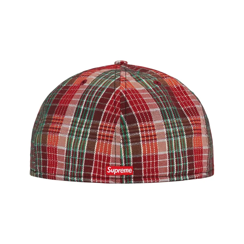 Supreme Metallic Plaid S Logo New Era Hat-2